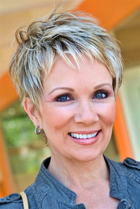 At first look, you should tell that there’s a strong effect of Gel on the hair. . Pixie haircuts for older women